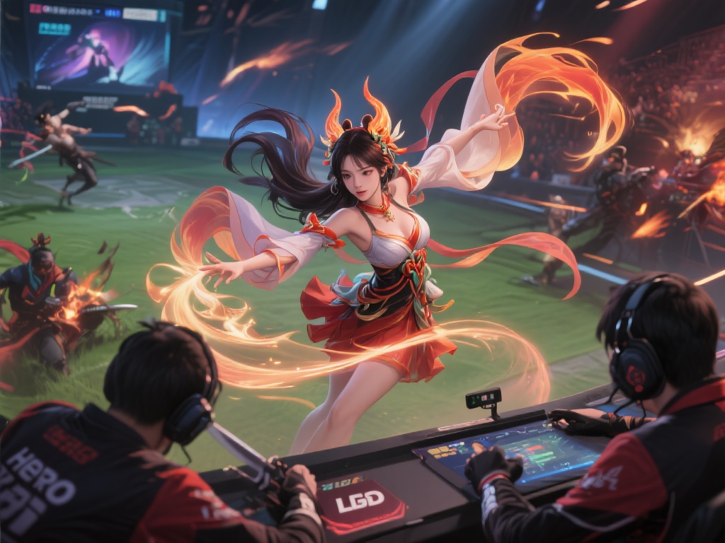 从九尾西施展现的操作看，她的技能连招释放